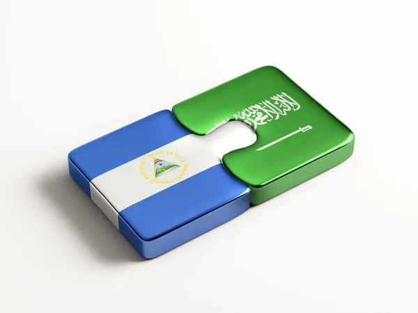 Saoedi-Arabië Nicaragua puzzel Concept — Stockfoto