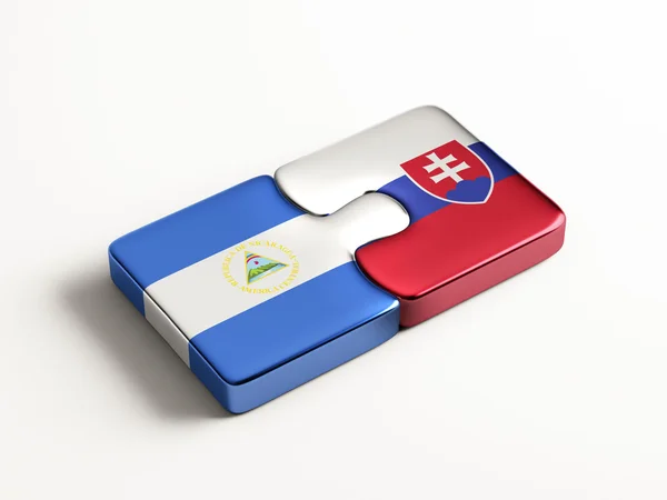 Slovakien Nicaragua pussel koncept — Stockfoto