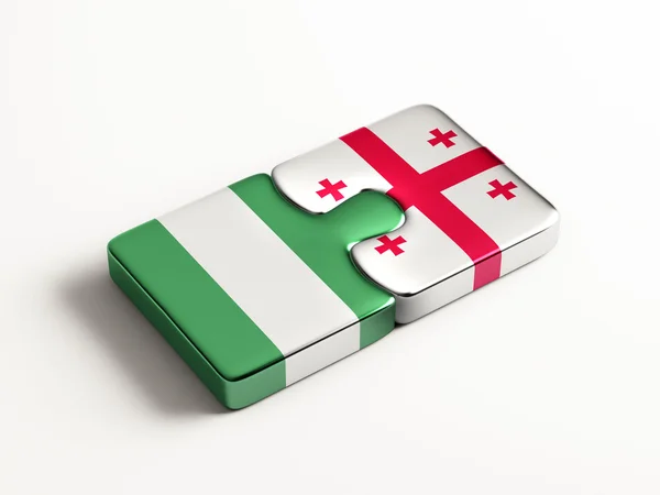 Nigeria Georgia  Puzzle Concept — Stock Photo, Image