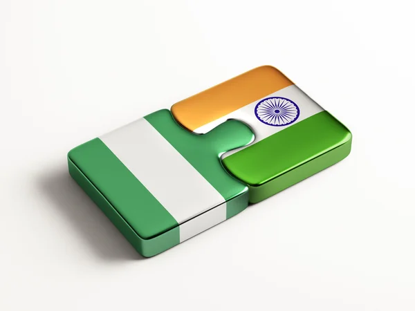 Nigeria India  Puzzle Concept — Stock Photo, Image