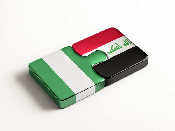 Nigéria Iraque Puzzle Concept — Fotografia de Stock