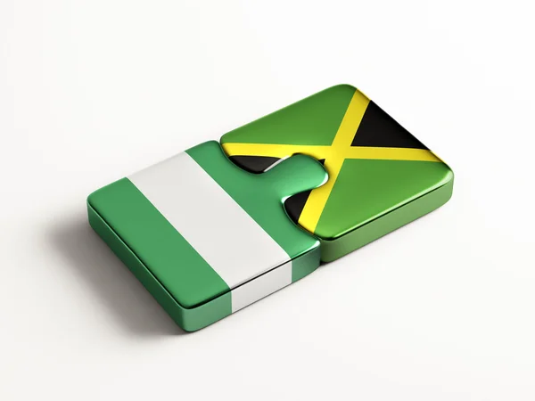 Nigeria Jamaica puzzel Concept — Stockfoto