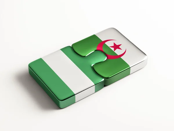 Algerije Nigeria puzzel Concept — Stockfoto