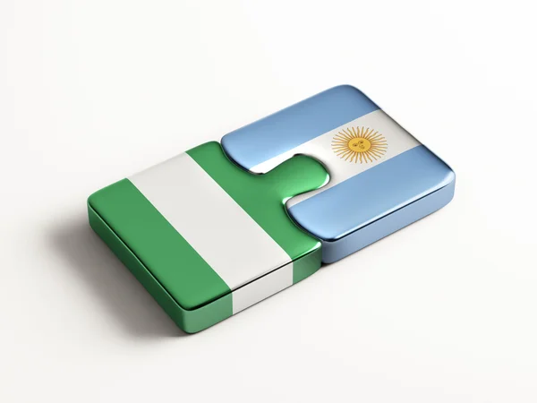 Argentina Nigeria Puzzle Concepto — Foto de Stock