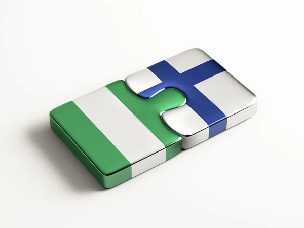 Finlandia Nigeria Puzzle Concepto — Foto de Stock