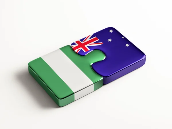 Austrália Nigéria Puzzle Concept — Fotografia de Stock