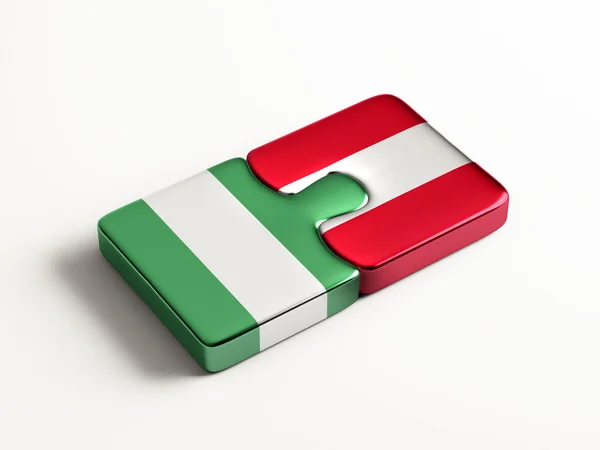 Austria Nigeria  Puzzle Concept — Stock Photo, Image