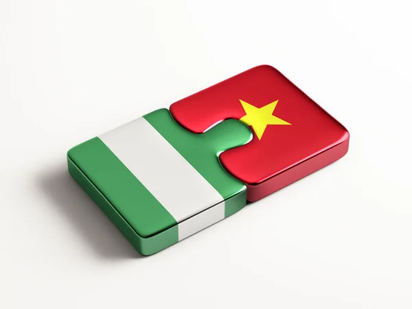 Vietnam Nigeria  Puzzle Concept — Stock Photo, Image