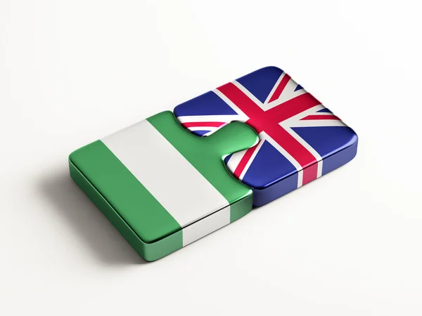 Verenigd Koninkrijk Nigeria puzzel Concept — Stockfoto