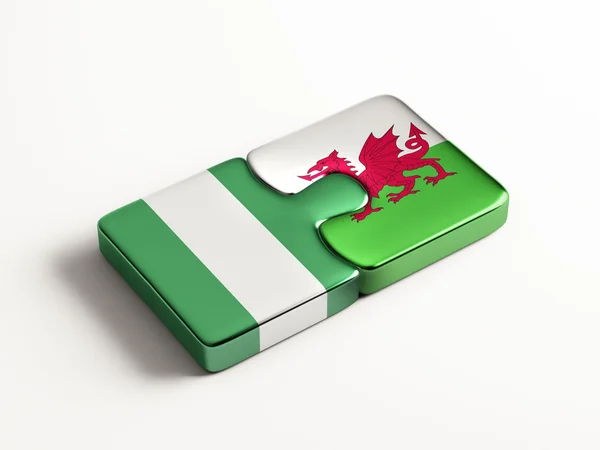 Galles Nigeria Puzzle Concept — Foto Stock