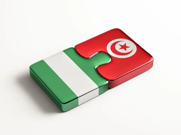 Tunisia Nigeria  Puzzle Concept — Stock Photo, Image