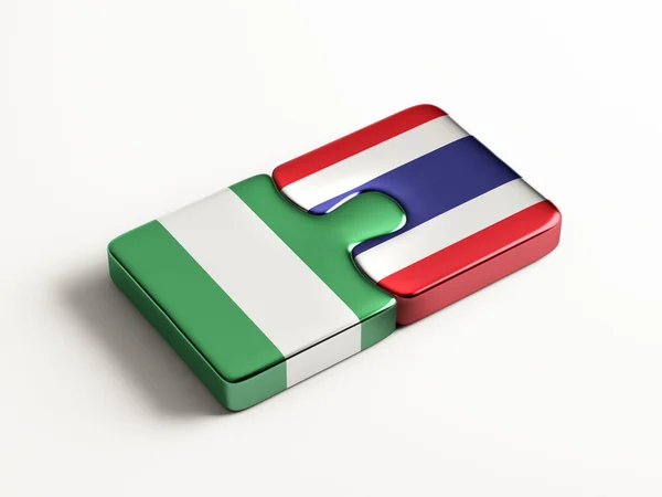 Thailand Nigeria  Puzzle Concept — Stock Photo, Image