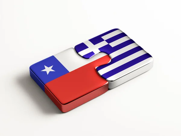 Chile Greece  Puzzle Concept — Stock Photo, Image