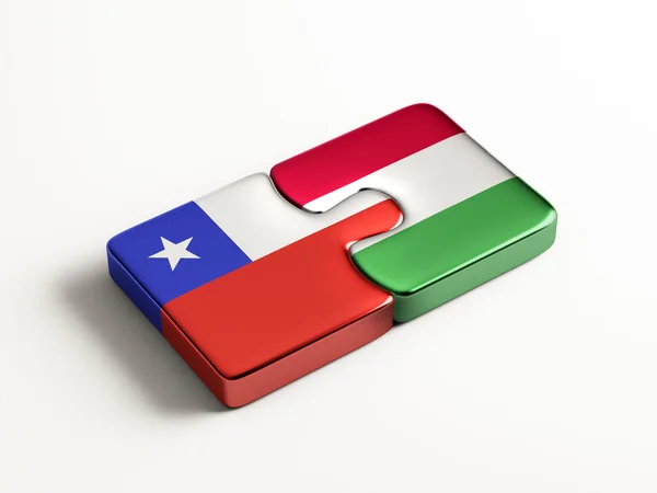 Chile Hungria Puzzle Concept — Fotografia de Stock
