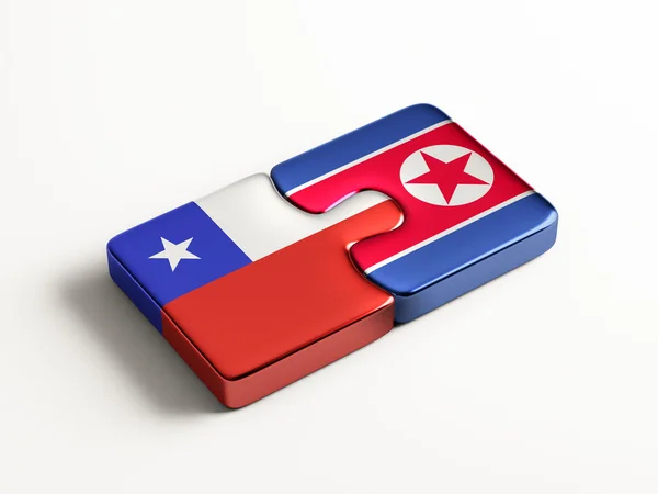 Chile North Korea  Puzzle Concept — Stock Photo, Image