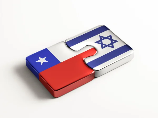 Conceito de quebra-cabeça de Israel de Chile — Fotografia de Stock
