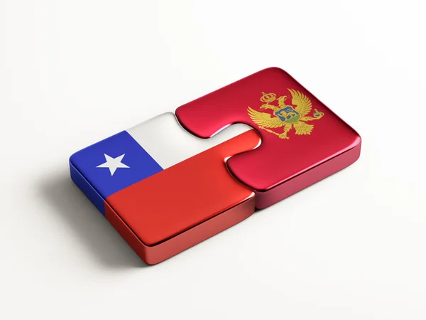 Chile Montenegro Puzzle Concepto —  Fotos de Stock