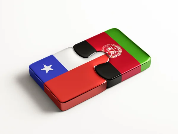 Afeganistão Chile Puzzle Concept — Fotografia de Stock