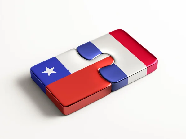 Francia Cile Puzzle Concept — Foto Stock