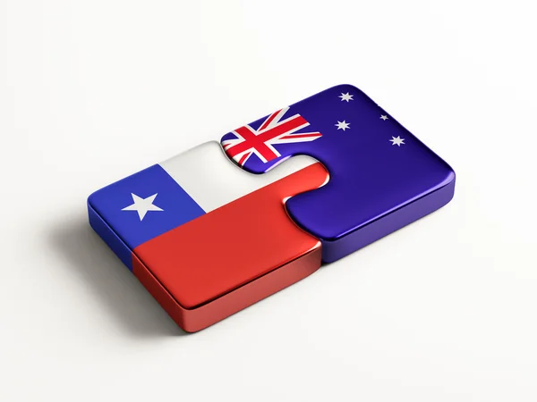 Austrália Chile Puzzle Concept — Fotografia de Stock