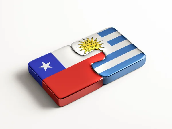 Uruguay Chile Puzzle Concepto — Foto de Stock