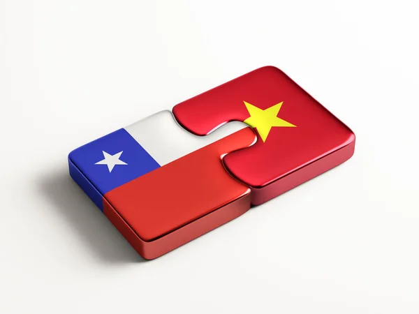 Vietnam Chile  Puzzle Concept — Stock Photo, Image