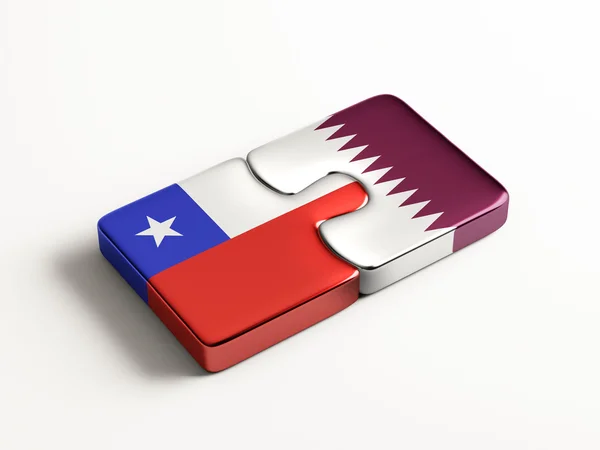 Qatar Cile Puzzle Concept — Foto Stock