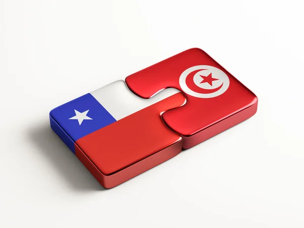 Tunisia Chile  Puzzle Concept — Stock Photo, Image