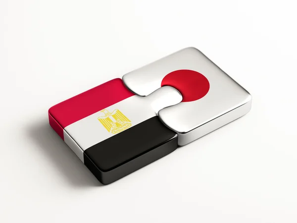 Egito Japão Puzzle Concept — Fotografia de Stock
