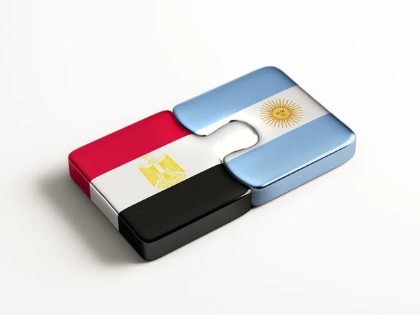 Argentina Egypten Puzzle koncept — Stockfoto