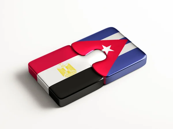 Cuba Egito Puzzle Concept — Fotografia de Stock