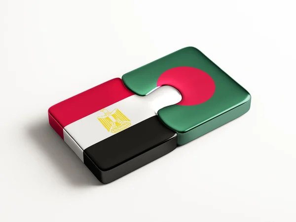 Bangladesh Egypt  Puzzle Concept — Stock Photo, Image