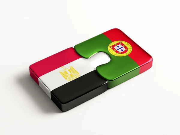 Portugal Égypte Puzzle Concept — Photo