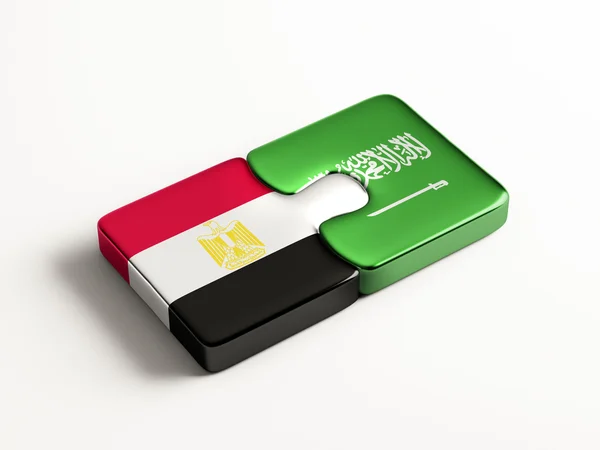 沙特阿拉伯埃及拼图概念 — 图库照片