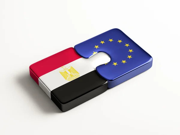 Europeiska unionen Egypten Puzzle koncept — Stockfoto