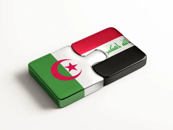 Alžírsko Irák logická koncepce — Stock fotografie
