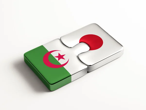 Algeria Japan  Puzzle Concept — Stock Photo, Image