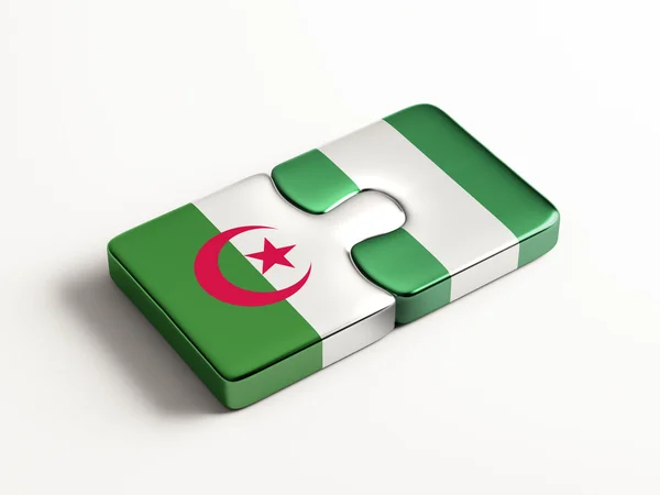 Alžírsko Nigérie logická koncepce — Stock fotografie