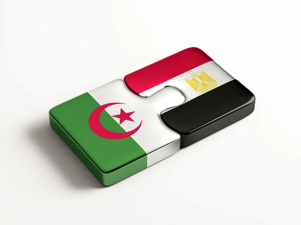 Algeriet Egypten Puzzle koncept — Stockfoto