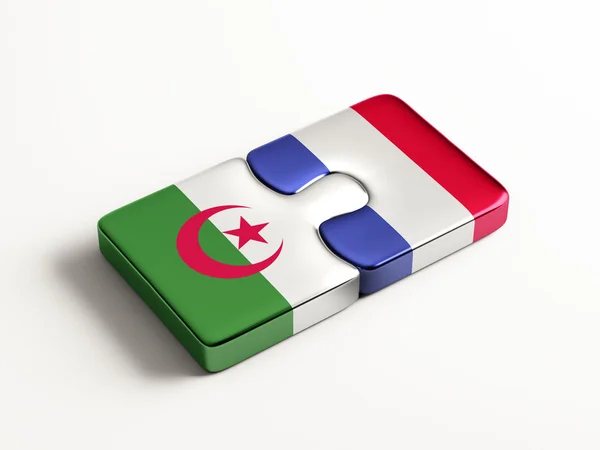 Francia Argelia Puzzle Concepto —  Fotos de Stock