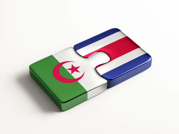Costa Rica Algérie Puzzle Concept — Photo