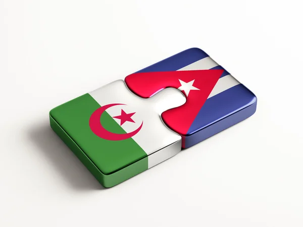 Cuba Algeria  Puzzle Concept — Stock Photo, Image