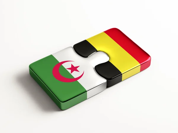 Belgium Algeria  Puzzle Concept — Stock Photo, Image