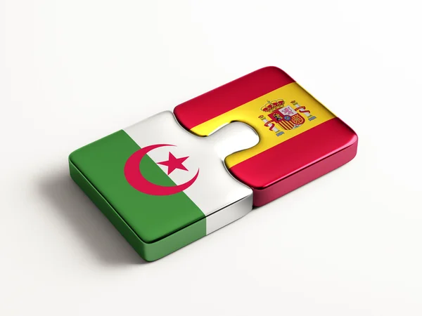 Spain Algeria  Puzzle Concept — Stock Photo, Image