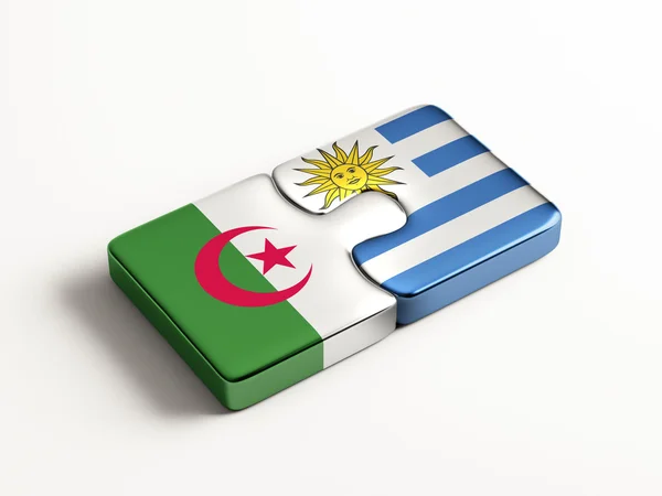 Uruguay Argelia Puzzle Concepto — Foto de Stock