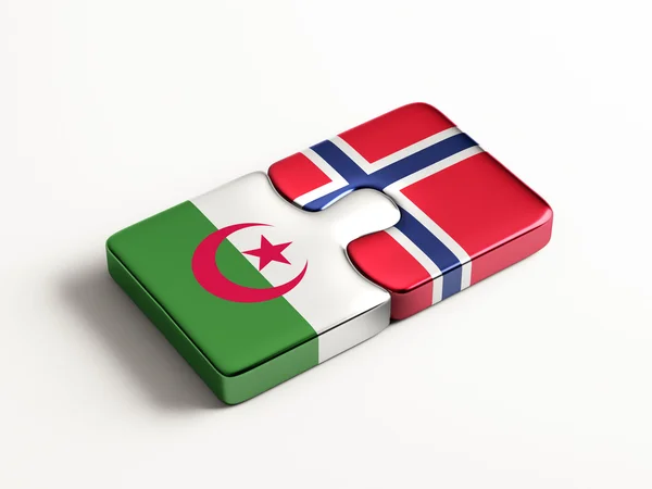 Norwegia Algieria logiczne pojęcia — Zdjęcie stockowe