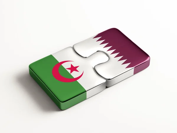 Qatar Argélia Puzzle Conceito — Fotografia de Stock