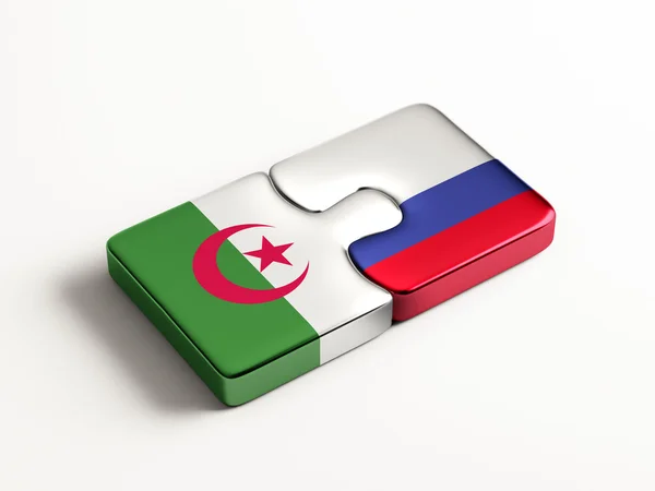 Russia Algeria  Puzzle Concept — Stock Photo, Image