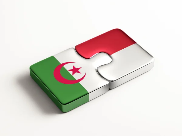 Indonesia Algeria  Puzzle Concept — Stock Photo, Image