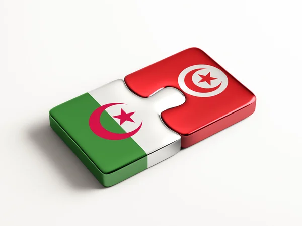 Tunisie Algérie Puzzle Concept — Photo